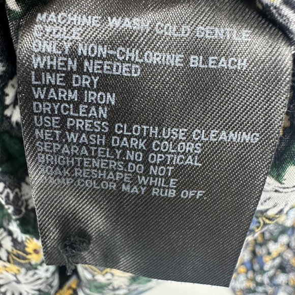 Uniqlo Shirt Womens Button Down Long Sleeve Floral V-Neck Multicolor S - Picture 9 of 9